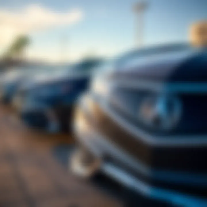 Certified pre-owned Acura vehicles on display