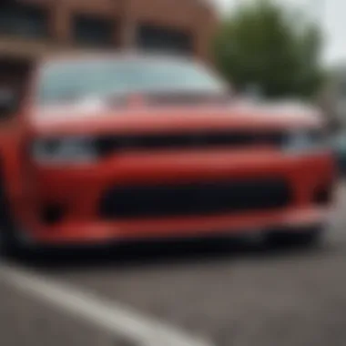 Aggressive front grille of the Dodge Hellcat SRT Demon