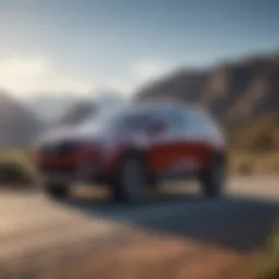 A sleek small Buick SUV parked against a scenic backdrop