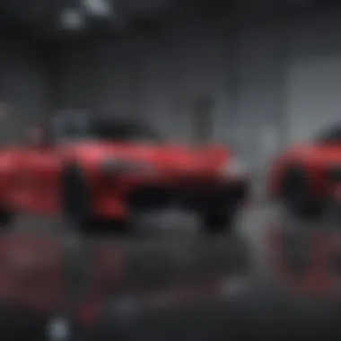 Showroom showcasing a variety of Toyota models.