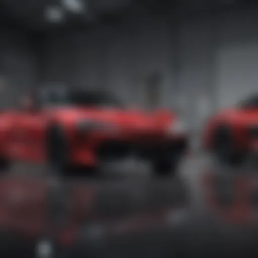 Showroom showcasing a variety of Toyota models.