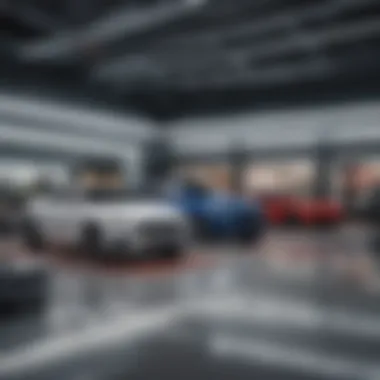 Customer Engagement Areas in Prime Dealership Interior layout of a prime dealership highlighting customer service areas