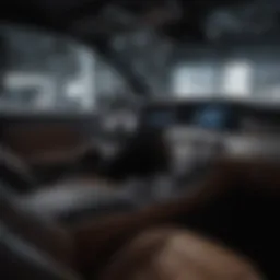 Luxurious interior of a Mercedes Benz model showcasing advanced technology