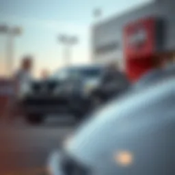 Nissan Pathfinder in a dealership