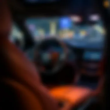 Advanced Technology Dashboard of the Cadillac Escalade Detailed dashboard of the 2022 Cadillac Escalade with advanced technology features