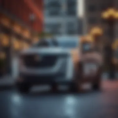 Cadillac Escalade in an Upscale Environment The 2022 Cadillac Escalade parked in an upscale urban environment