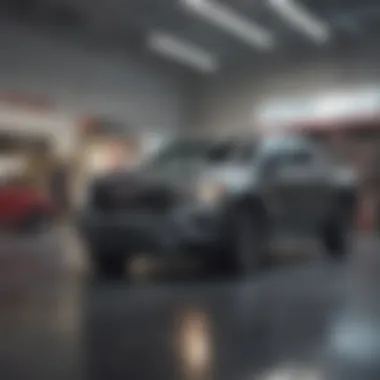 Customers exploring GMC dealership features