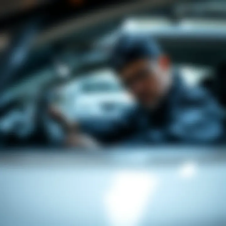 Artisan crafting interior components of a Lexus vehicle