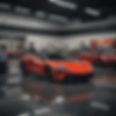 Showroom featuring a diverse selection of vehicles from various brands