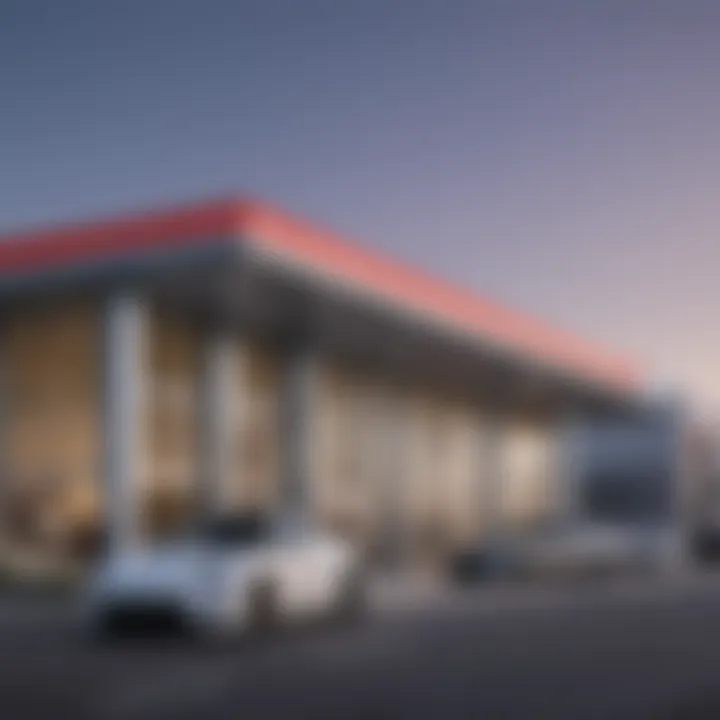 Exterior view of Auburn Magnussen Toyota dealership showcasing modern architecture