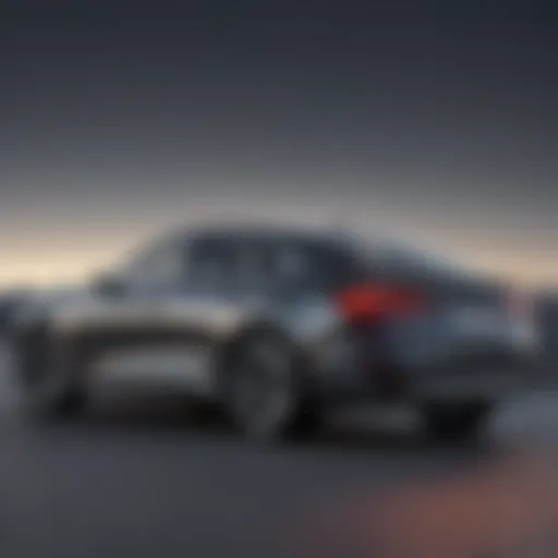 Sleek profile of the Audi e-tron Fastback showcasing its aerodynamic design