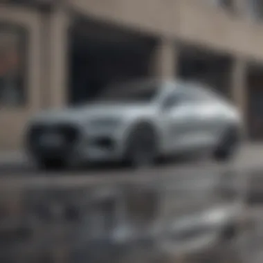 Audi e-tron Fastback charging station emphasizing its electric vehicle capabilities