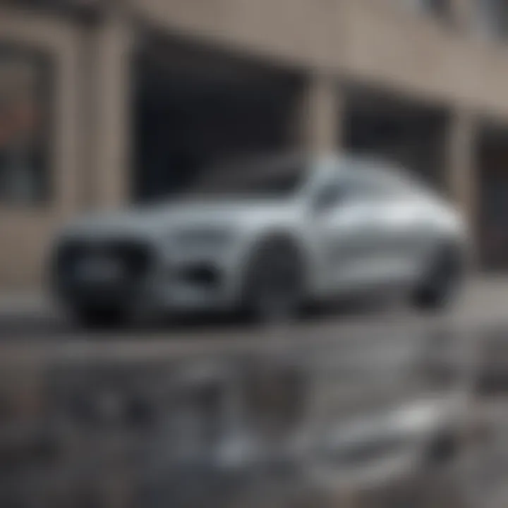 Audi e-tron Fastback charging station emphasizing its electric vehicle capabilities