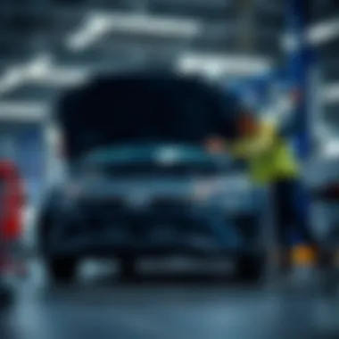 Routine Maintenance Underway Vehicle Maintenance in Progress