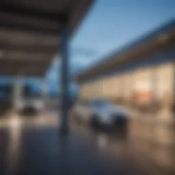 Exterior view of AutoNation Toyota Winter Park Service Center showcasing modern architecture.