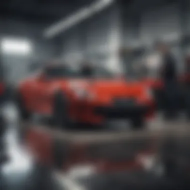 Technicians performing maintenance at Barberino Nissan