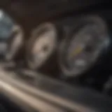A close-up view of a car dashboard featuring finance options