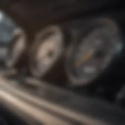 A close-up view of a car dashboard featuring finance options