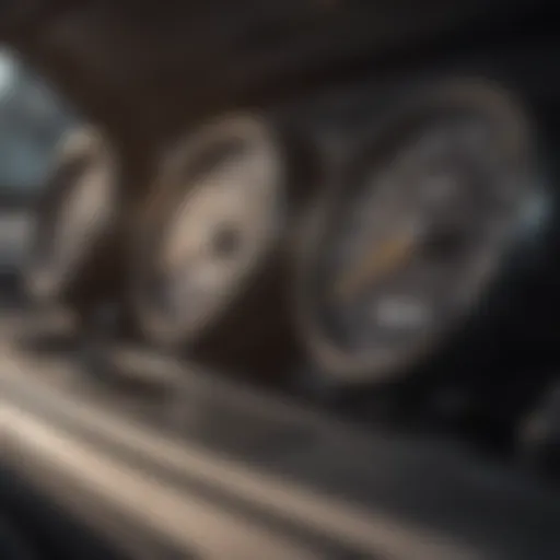 A close-up view of a car dashboard featuring finance options