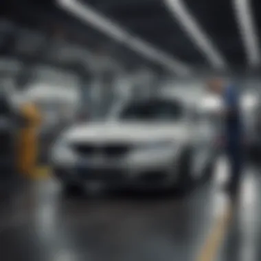 BMW West Herr highly skilled automotive technicians at work in the service center