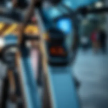Close-up of Bolt ebike technology highlighting the battery and control systems