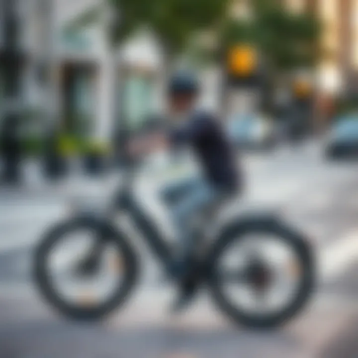 Urban setting depicting the use of Bolt ebikes for daily commuting