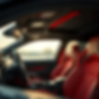 Unique Interior Designs Custom interior of a Dodge Hellcat highlighting unique design features