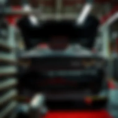 Installing Performance Upgrades A detailed view of performance upgrades being installed on a Dodge Hellcat