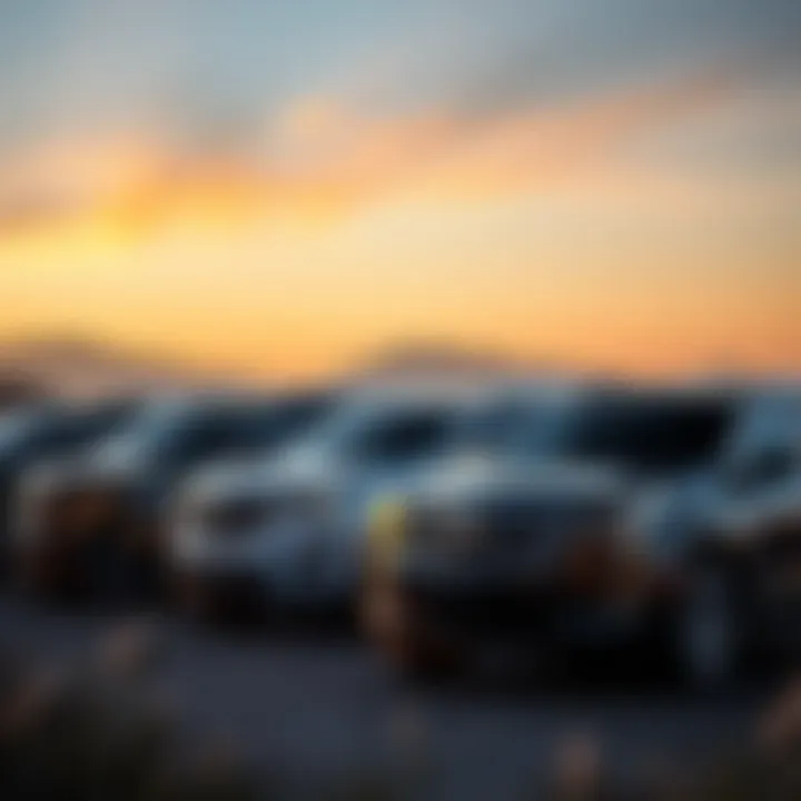 Diverse Models of Cadillac SUVs Cadillac SUV lineup showcasing various models