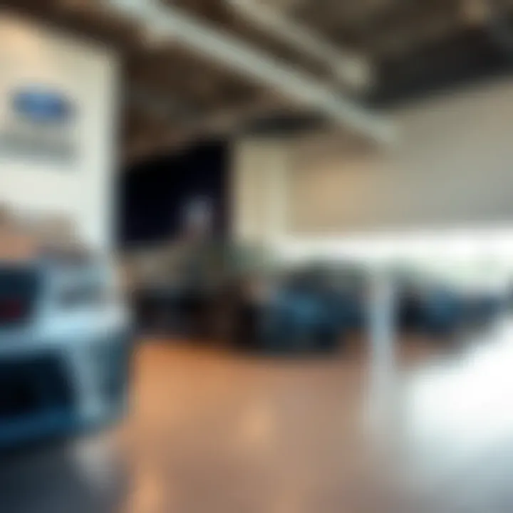 Showroom filled with the latest Subaru models on display