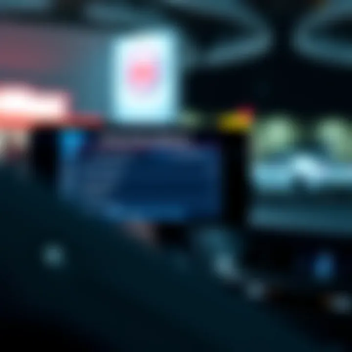Financing options displayed on a digital screen