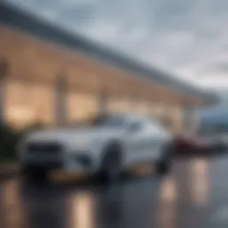 Elegant car dealership exterior