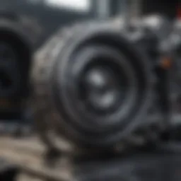 Artistic rendering of car engine components