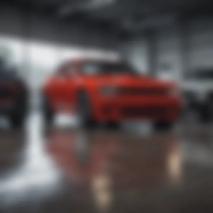 Interior of the Carbone dealership showcasing vehicle options