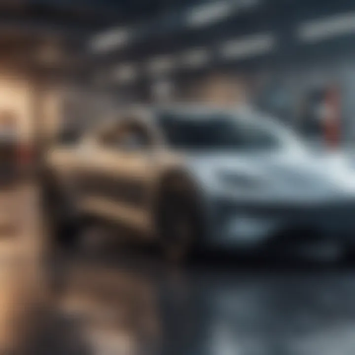 Diverse team collaborating on electric vehicle projects