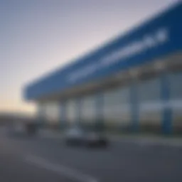 Exterior view of Carmax building in Charlotte