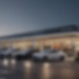Exterior view of Charles Maund Used Cars dealership showcasing its modern architecture