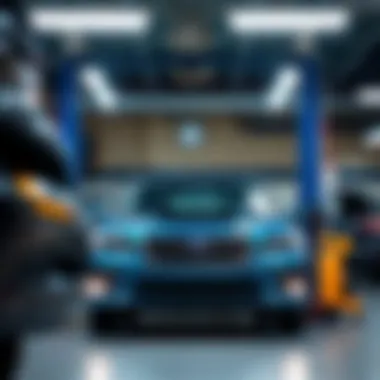 Expert Service at Ciocca Subaru Service area with expertly trained technicians working on a Subaru vehicle