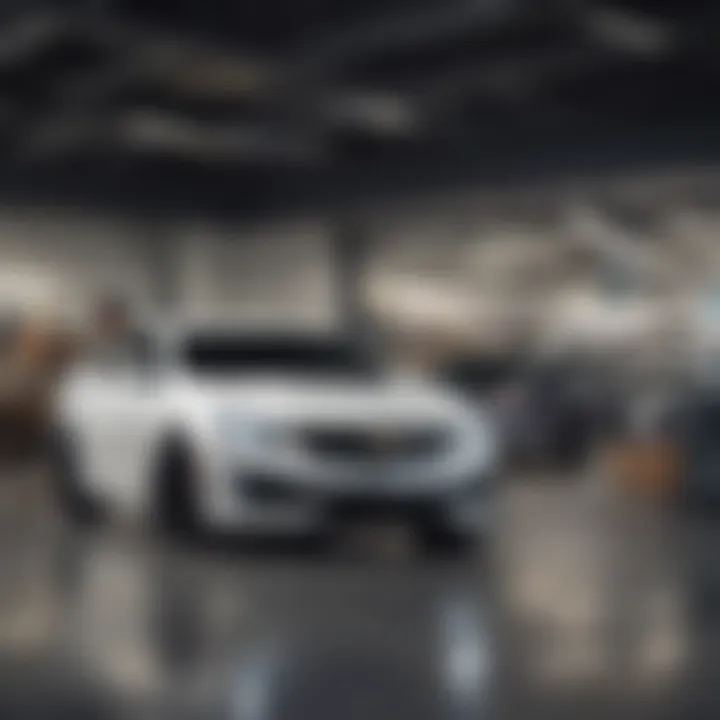 Customer engagement area illustrating the dealership's service approach