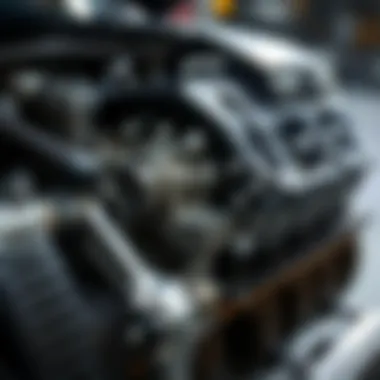 Advanced Internal Combustion Engine An advanced internal combustion engine showcasing intricate components.