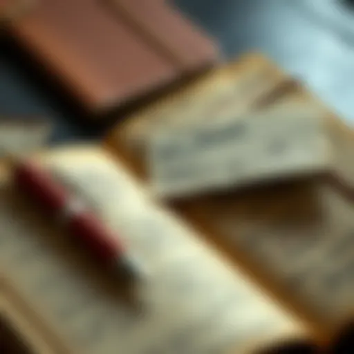 Vintage car journal showcasing handwritten notes and sketches