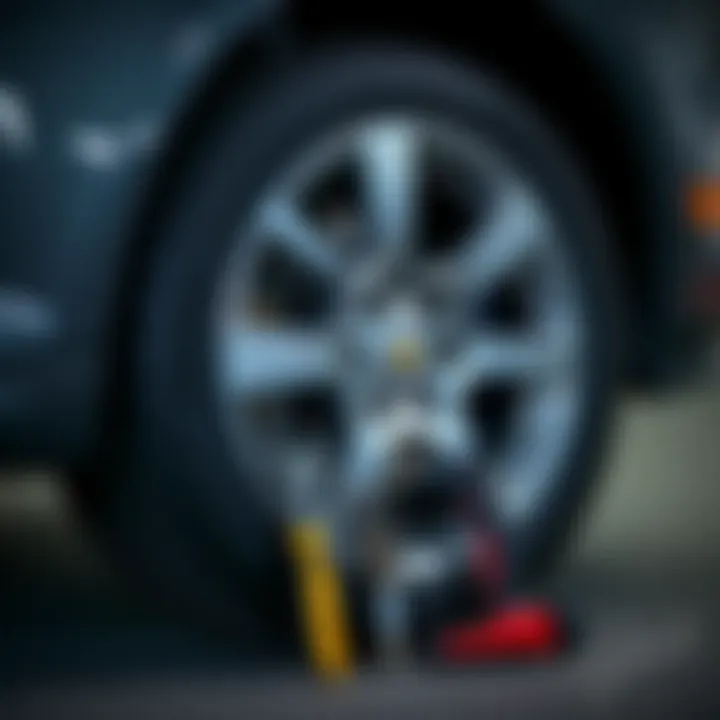 Tools necessary for changing a spare tire on a Chevy Cruze