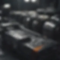 Detailed view of Land Rover parts