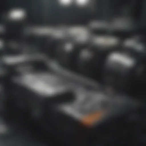 Detailed view of Land Rover parts