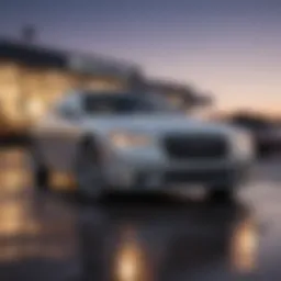 Exterior view of a Chrysler dealership in Long Island showcasing a diverse range of vehicles.