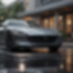 Sleek Mazda vehicle in front of Cool Springs Mazda
