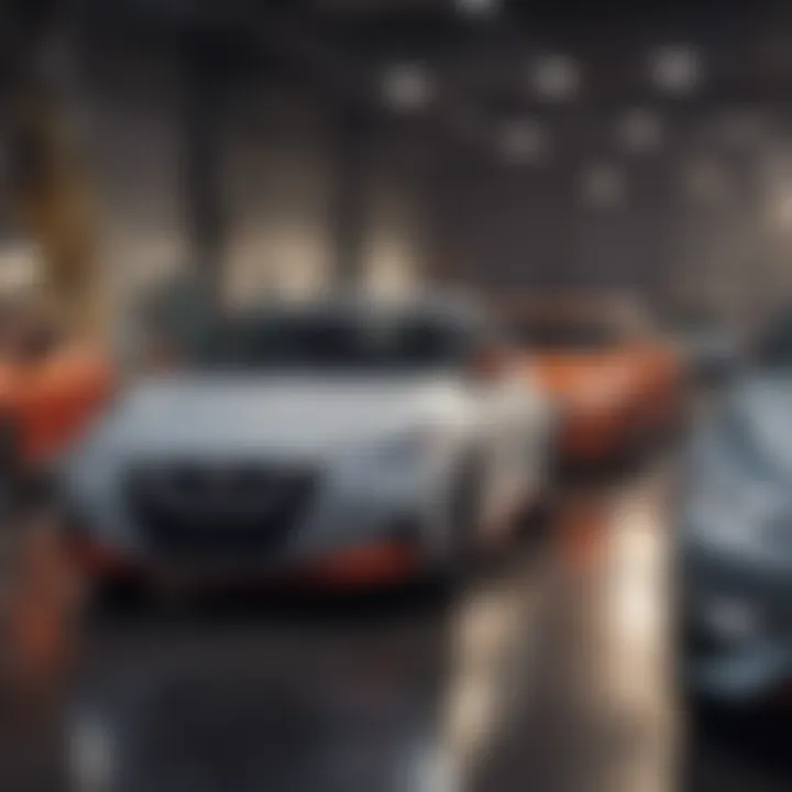 Business professionals discussing fleet options
