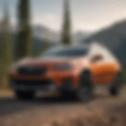 Showcasing the rugged exterior design of the Crosstrek Wilderness Edition