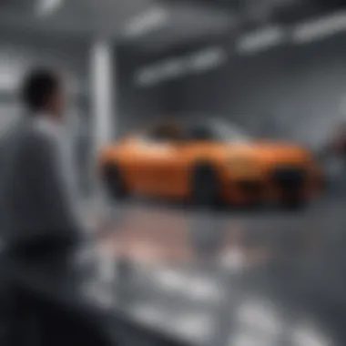 Customer Experience at David McDavid Nissan Customer interacting with a knowledgeable staff member, emphasizing the dealership's service excellence