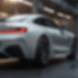 Illustration of a sleek modern car symbolizing automotive industry innovation